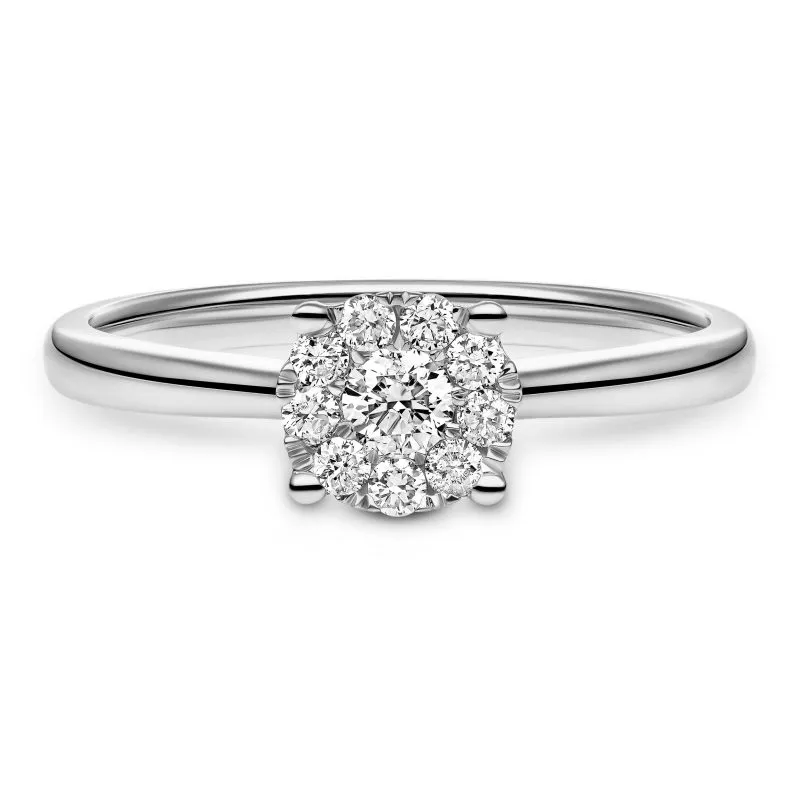 Epic Crown zlatni prsten s dijamantima 0.24 - 0.28 ct