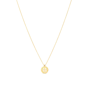 Clover Disk zlatna ogrlica sa sedefom