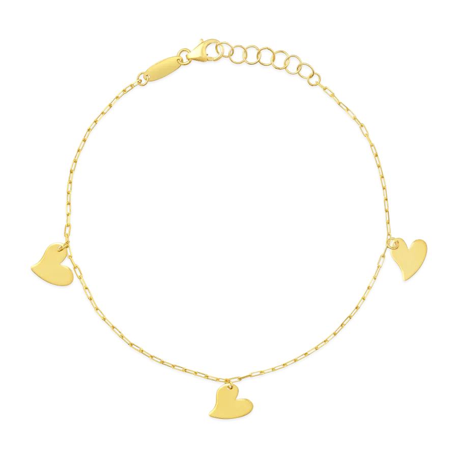 Heart Charms zlatna narukvica