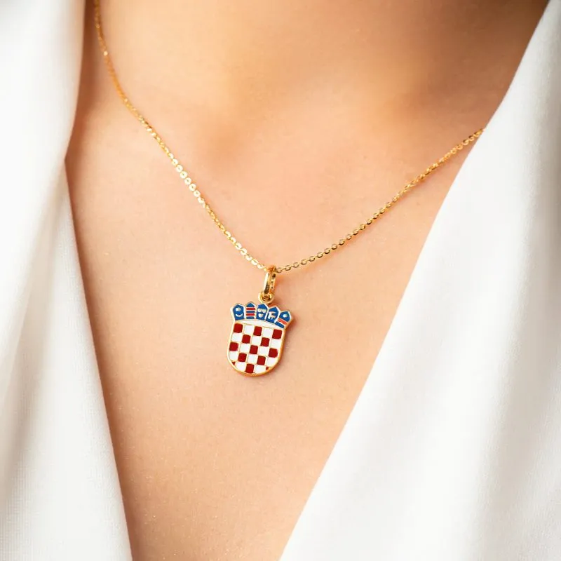 Croatian Heart zlatni privjesak