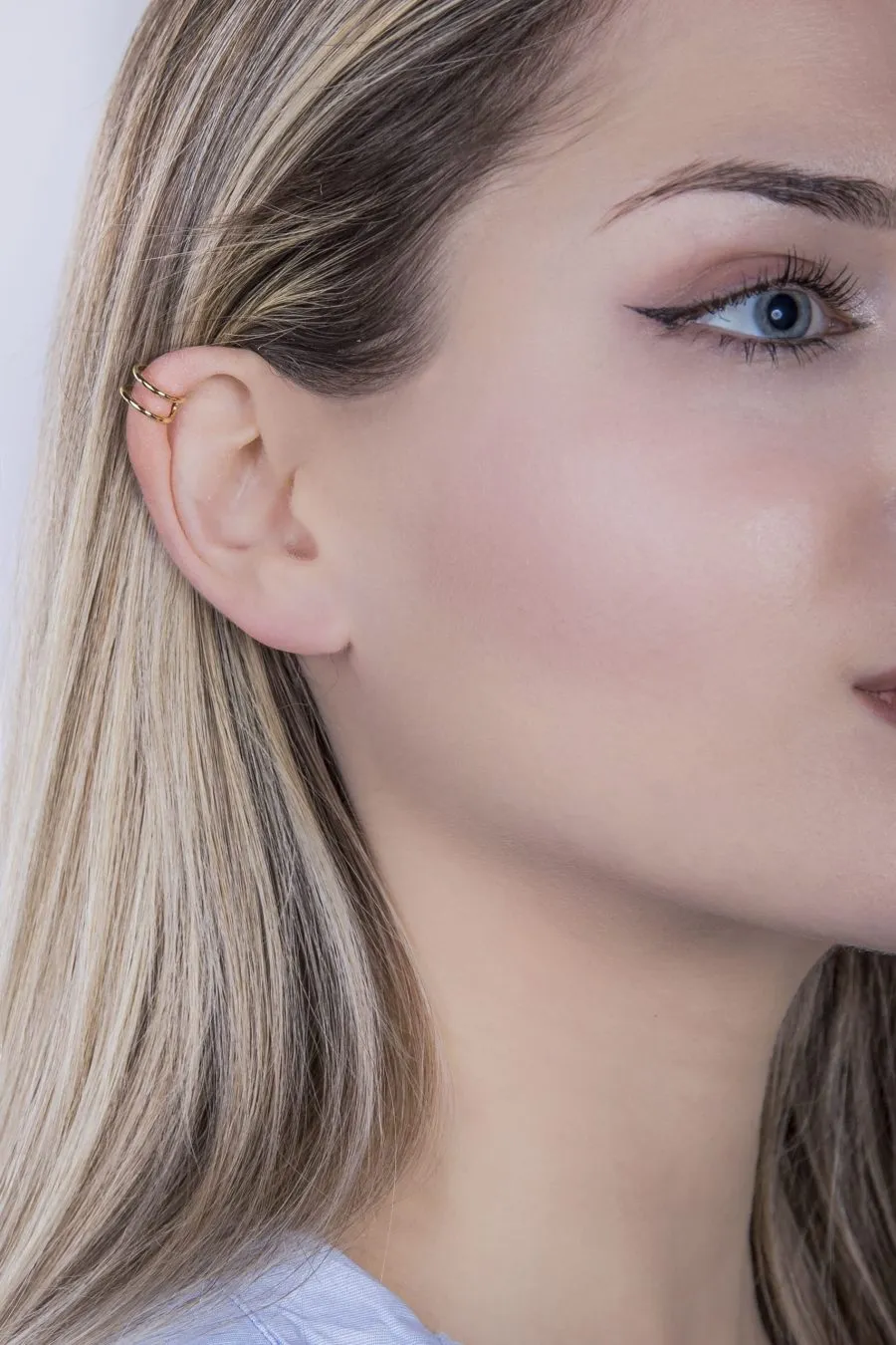 Modern Line zlatni earcuff