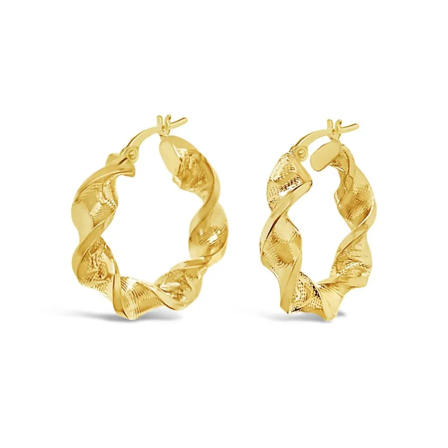 Modern Swirls zlatne naušnice