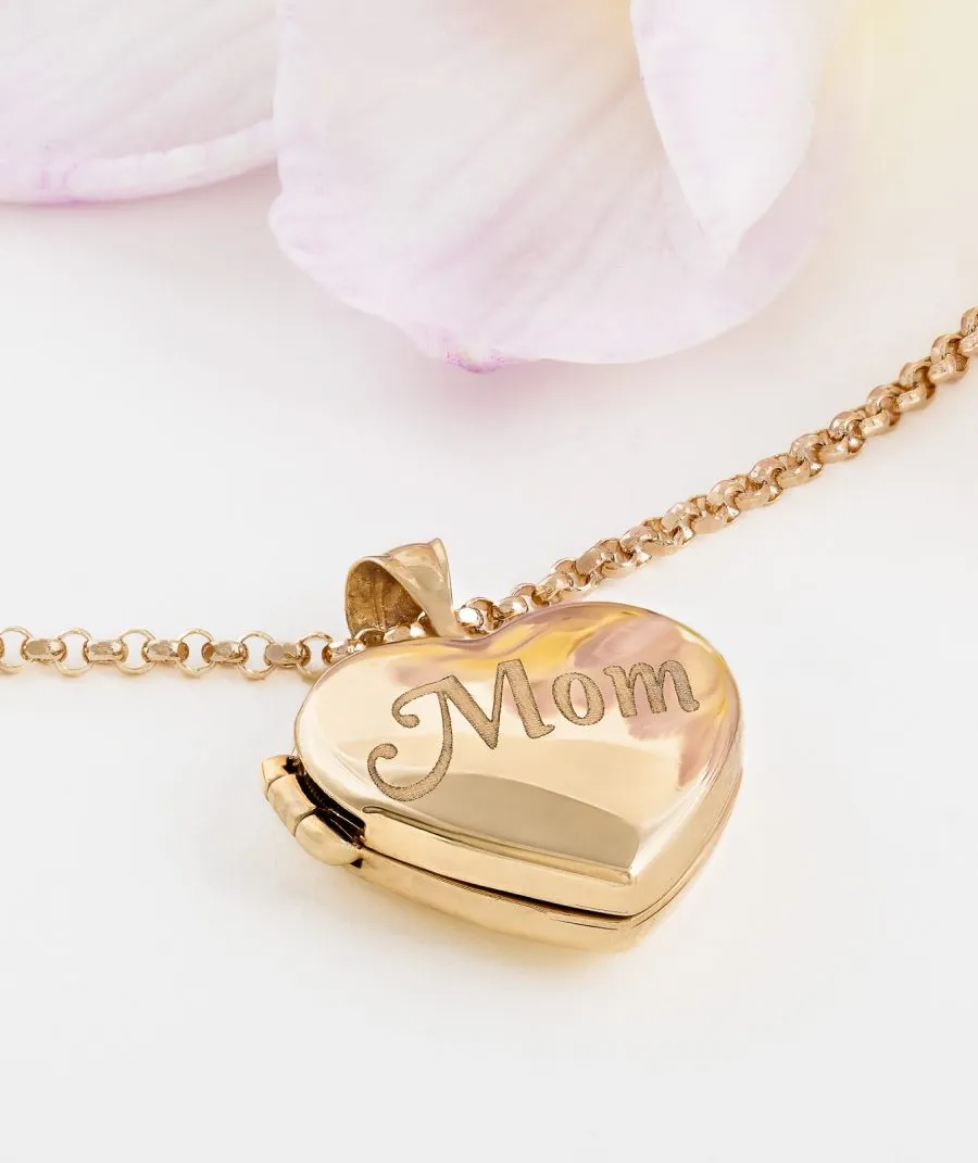 Mom Love zlatni privjesak