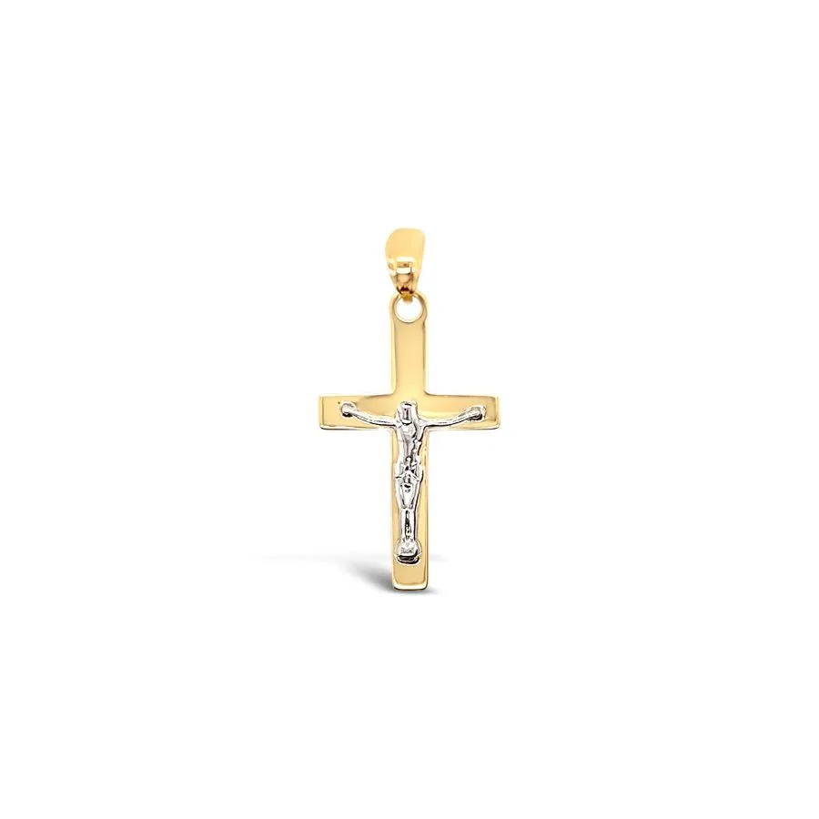 Squared Cross zlatni privjesak