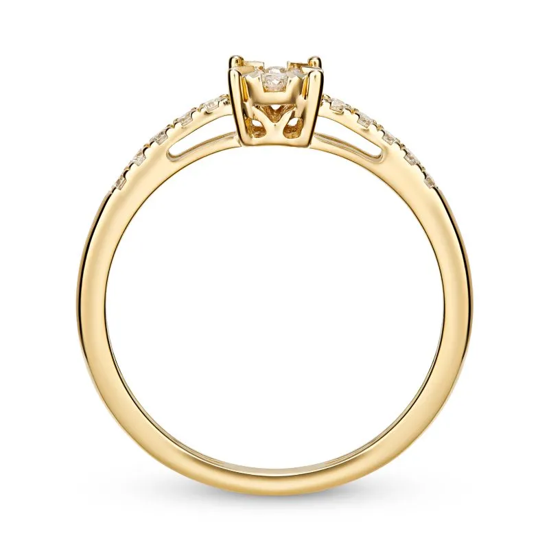 Stellar Brilliance zlatni prsten s dijamantom 0.23 ct
