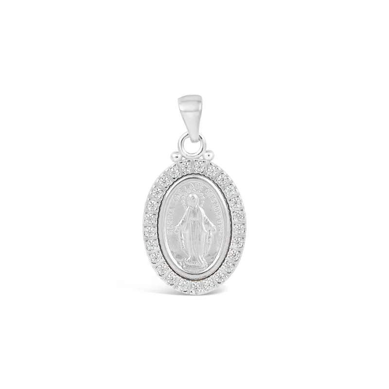 Miraculous Mary Oval zlatni privjesak