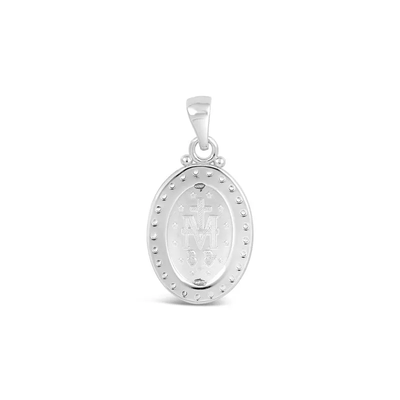 Miraculous Mary Oval zlatni privjesak