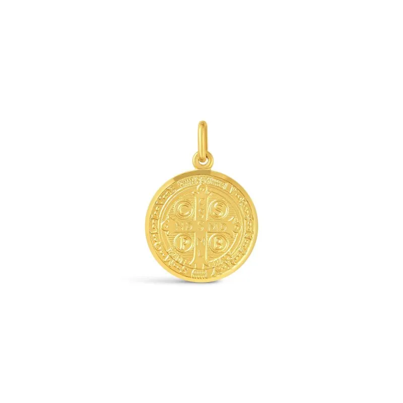 Saint Benedict Medal of Faith zlatni privjesak