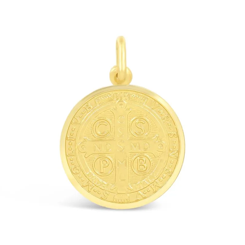 Saint Benedict Medal of Faith zlatni privjesak