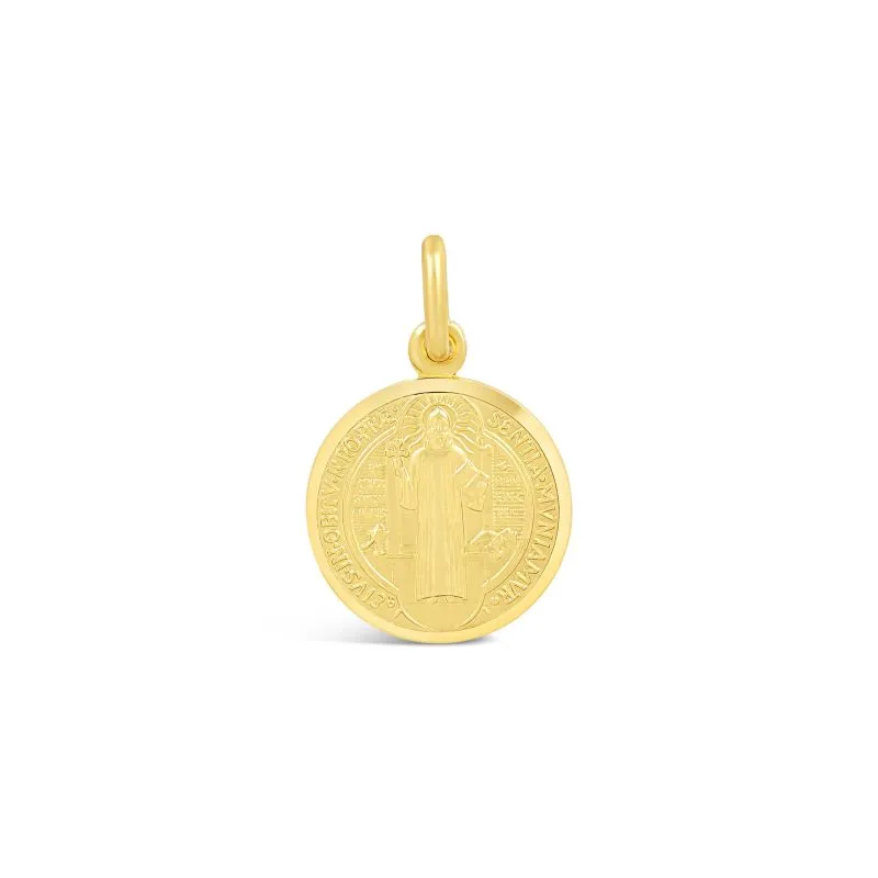 Saint Benedict Medal of Faith zlatni privjesak
