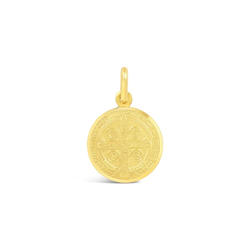 Saint Benedict Medal of Faith zlatni privjesak