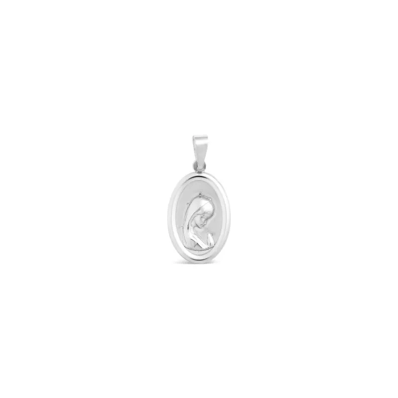 Blessed Virgin Mary zlatni privjesak - bijelo zlato, unisex