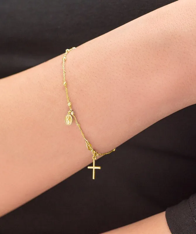 Holy Rosary zlatna narukvica krunica