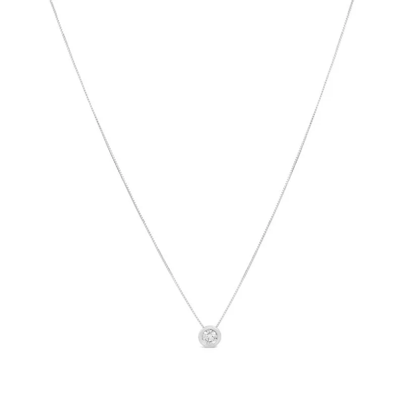 Clear Dot zlatna ogrlica s dijamantom 0.20 ct