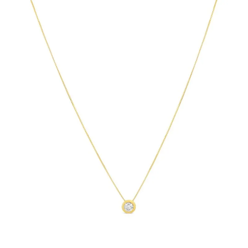 Clear Dot zlatna ogrlica s dijamantom 0.20 ct