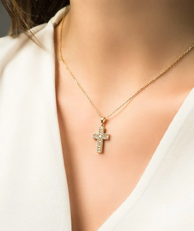 Respectable Cross zlatni privjesak