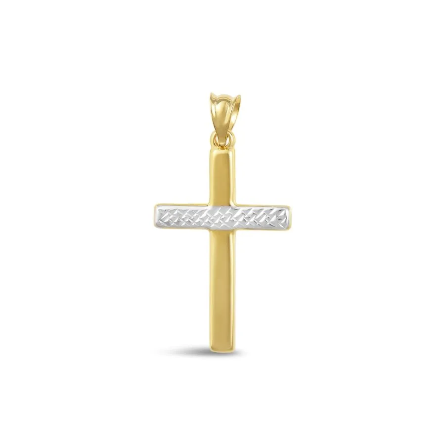 Shimmering Cross zlatni privjesak