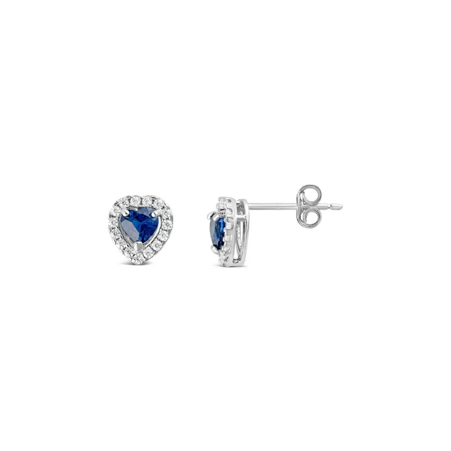 Blue Hearts zlatne naušnice
