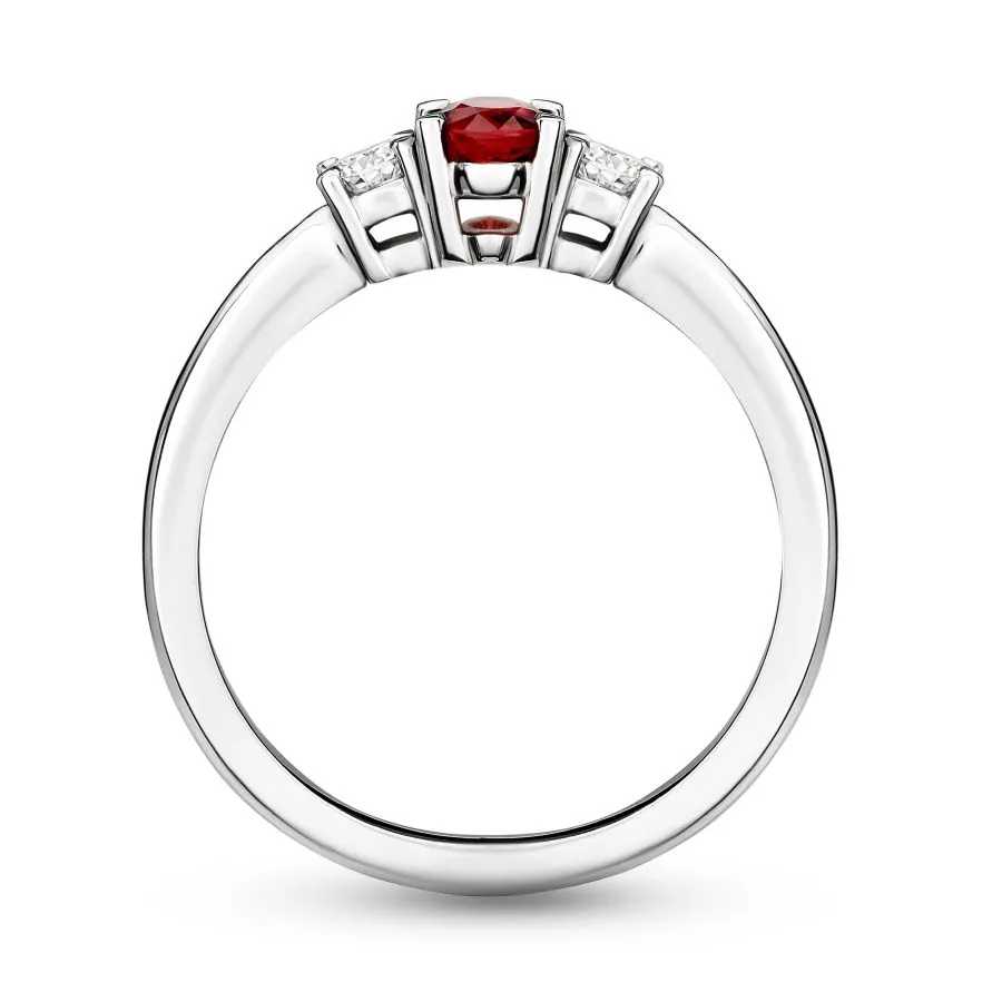 Radiant Ruby zlatni prsten s rubinom i dijamantima
