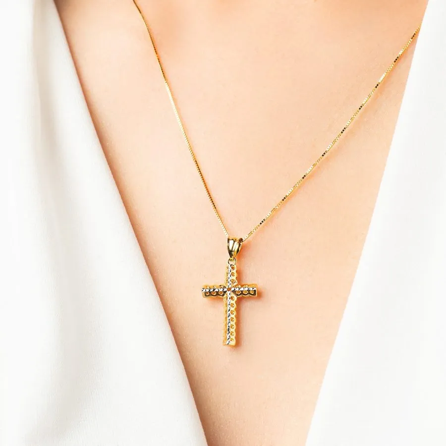 Eternal Faith Cross zlatni privjesak