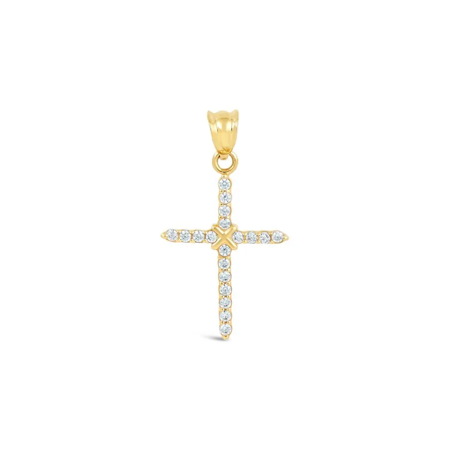 Believer Cross zlatni privjesak