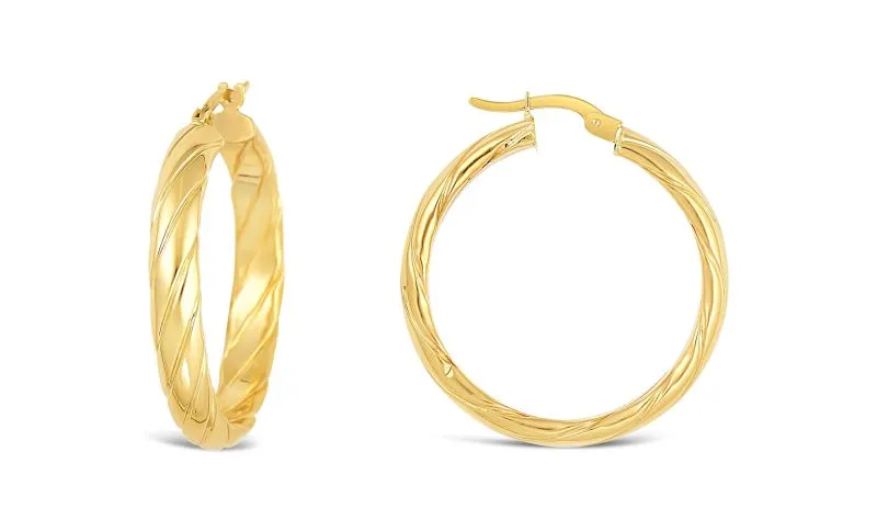 Sleek Hoops zlatne naušnice
