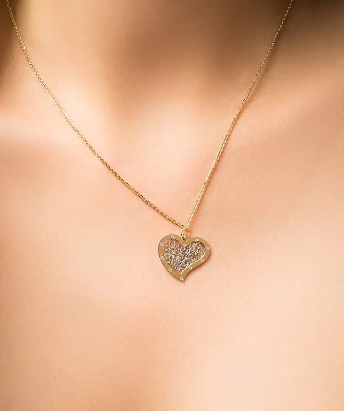 Heart Strings zlatna ogrlica