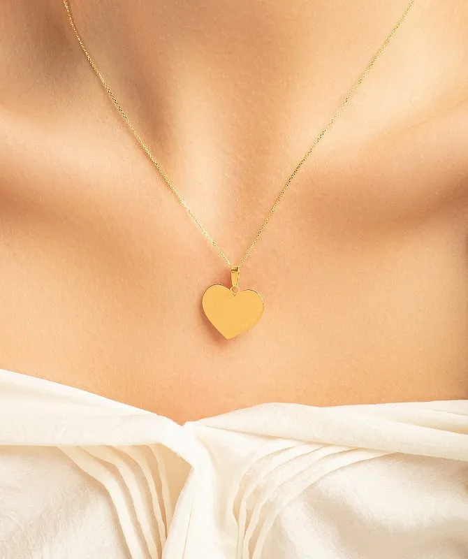 Plain Heart zlatni privjesak
