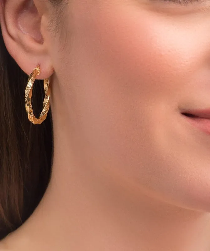 Curvy Hoops zlatne naušnice