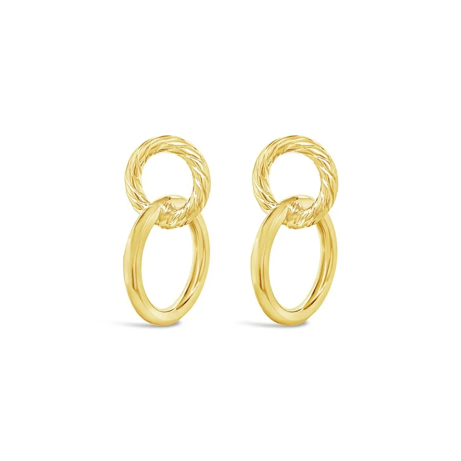 Duo Hoops zlatne naušnice