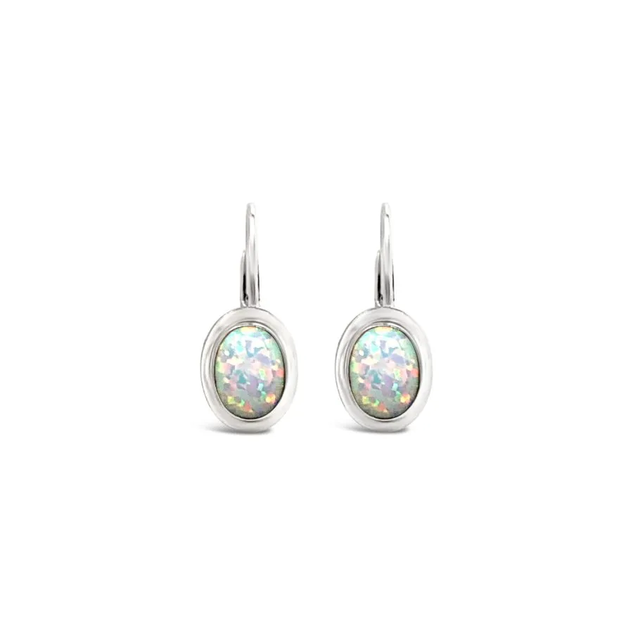 Opal Elipses Mini zlatne naušnice