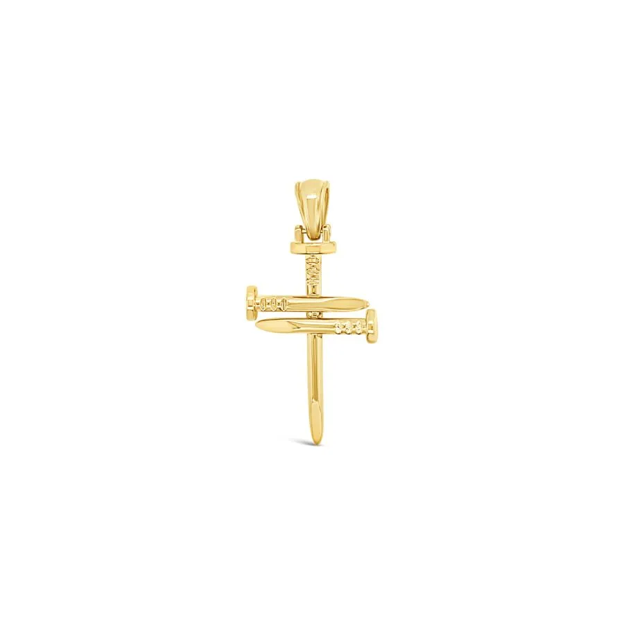 Nail Cross zlatni privjesak