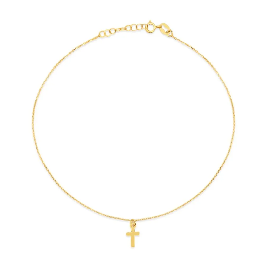 Simple Cross zlatna nanogica