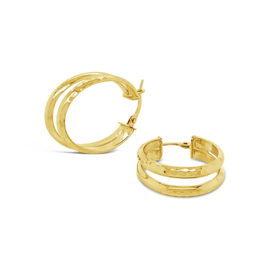 Double Hoops zlatne naušnice