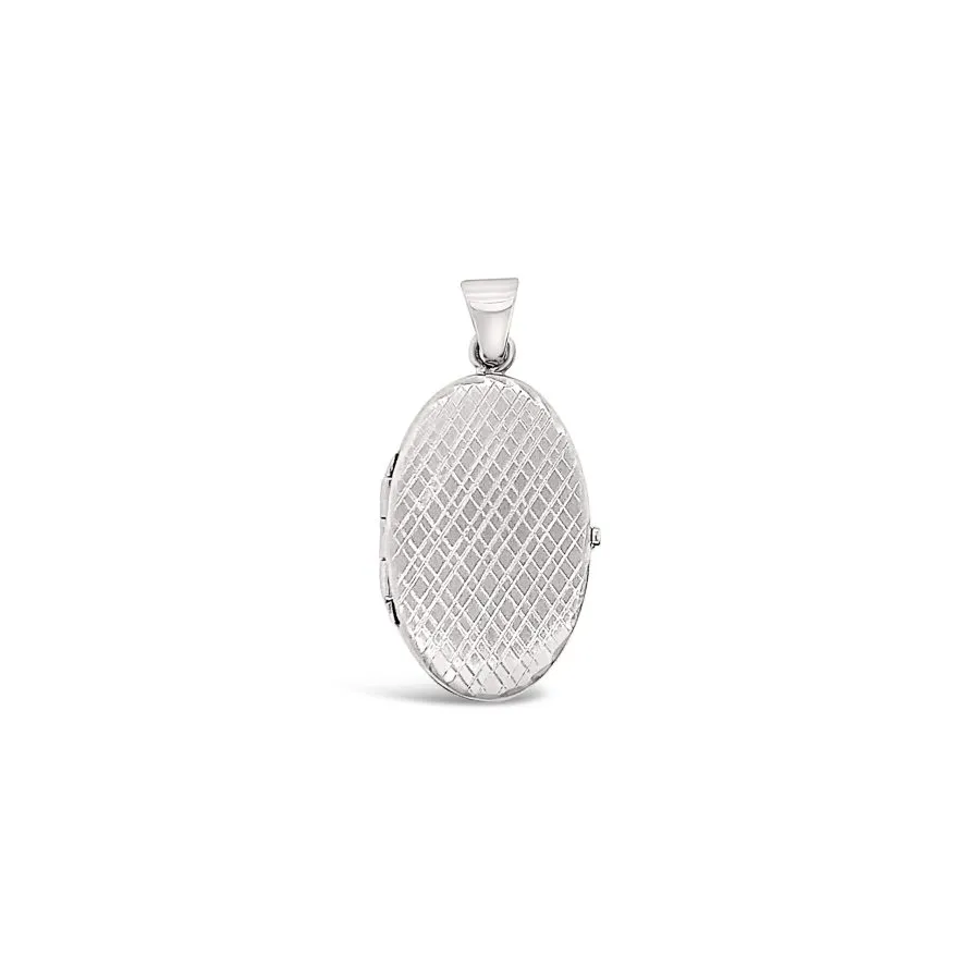 Medallion Oval Lines zlatni privjesak