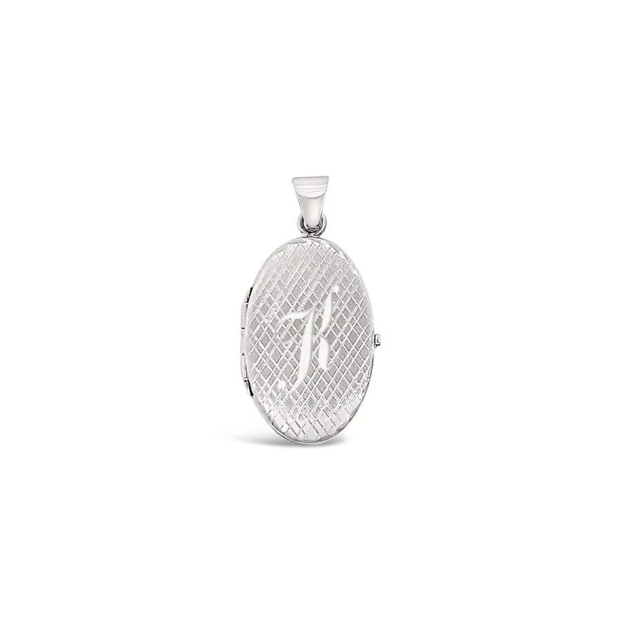 Medallion Oval Lines zlatni privjesak