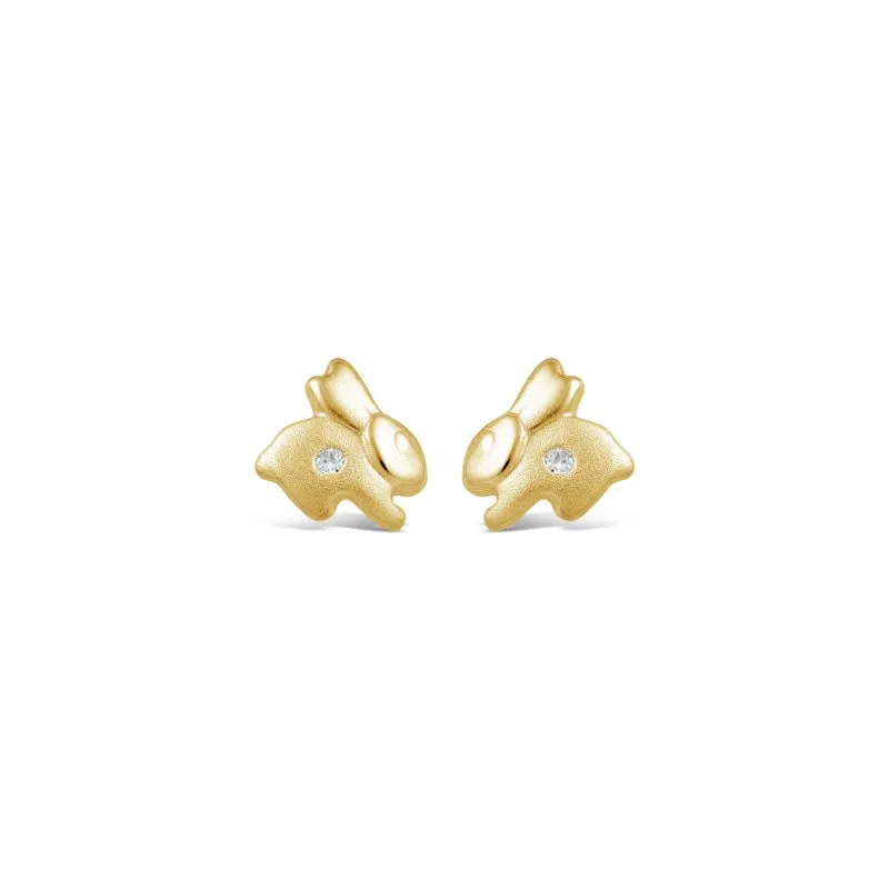Bunnies zlatne naušnice