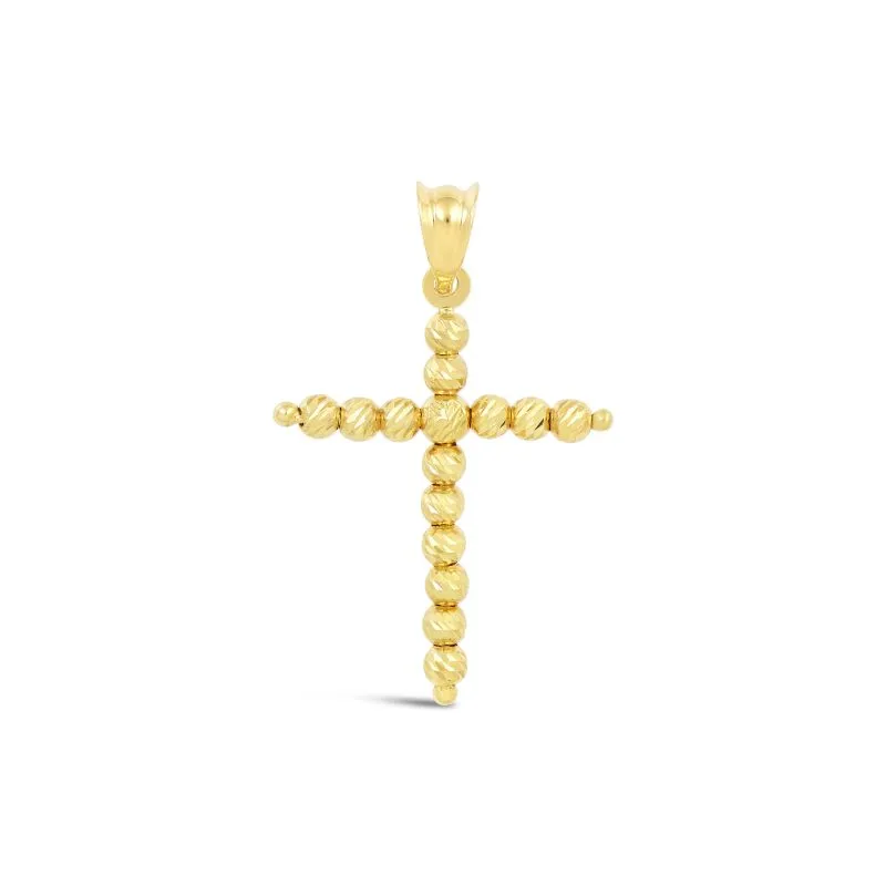Fine Cross zlatni privjesak - žuto zlato