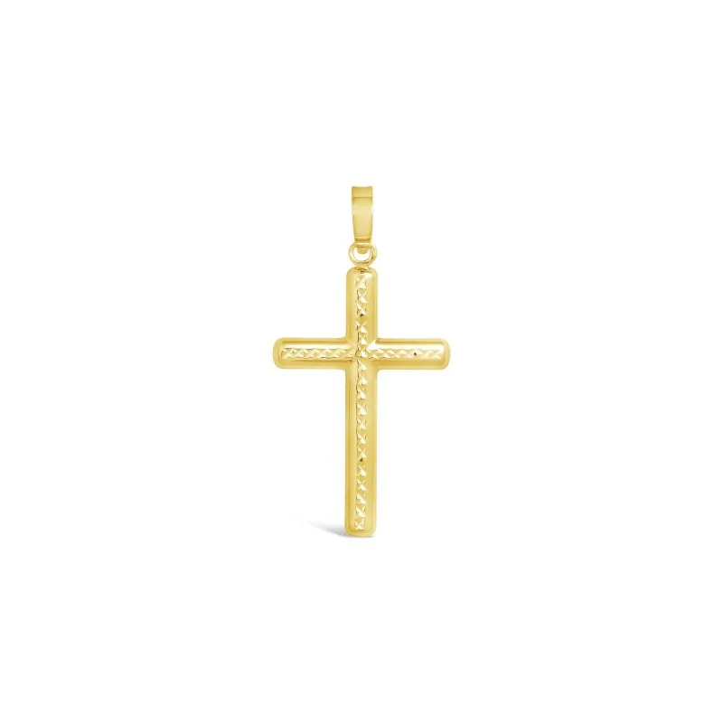 Recent Cross Bold zlatni privjesak - žuto zlato