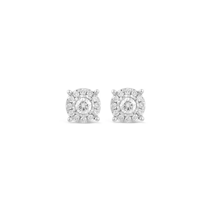 Rare Rounds zlatne naušnice s dijamantima 0.25 - 0.33 ct - bijelo zlato