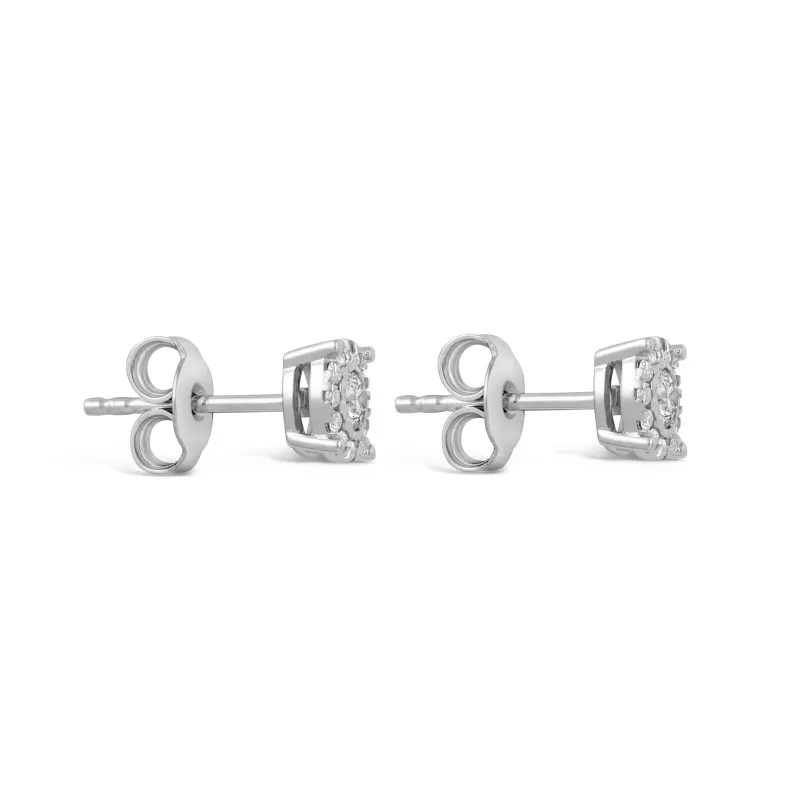 Rare Rounds zlatne naušnice s dijamantima 0.25 - 0.33 ct - bijelo zlato