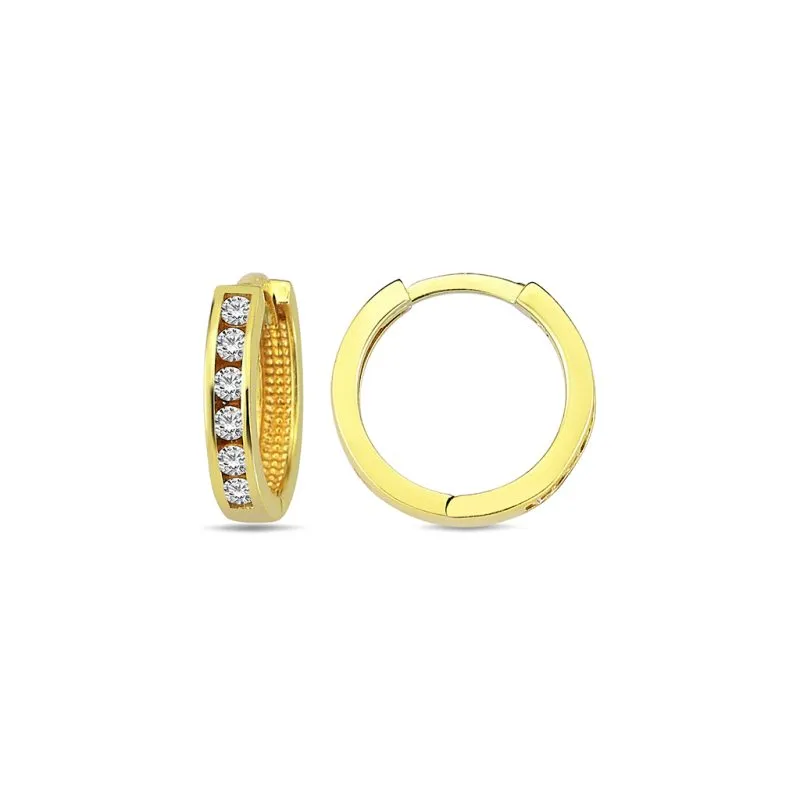 Rings Mini zlatne naušnice - žuto zlato