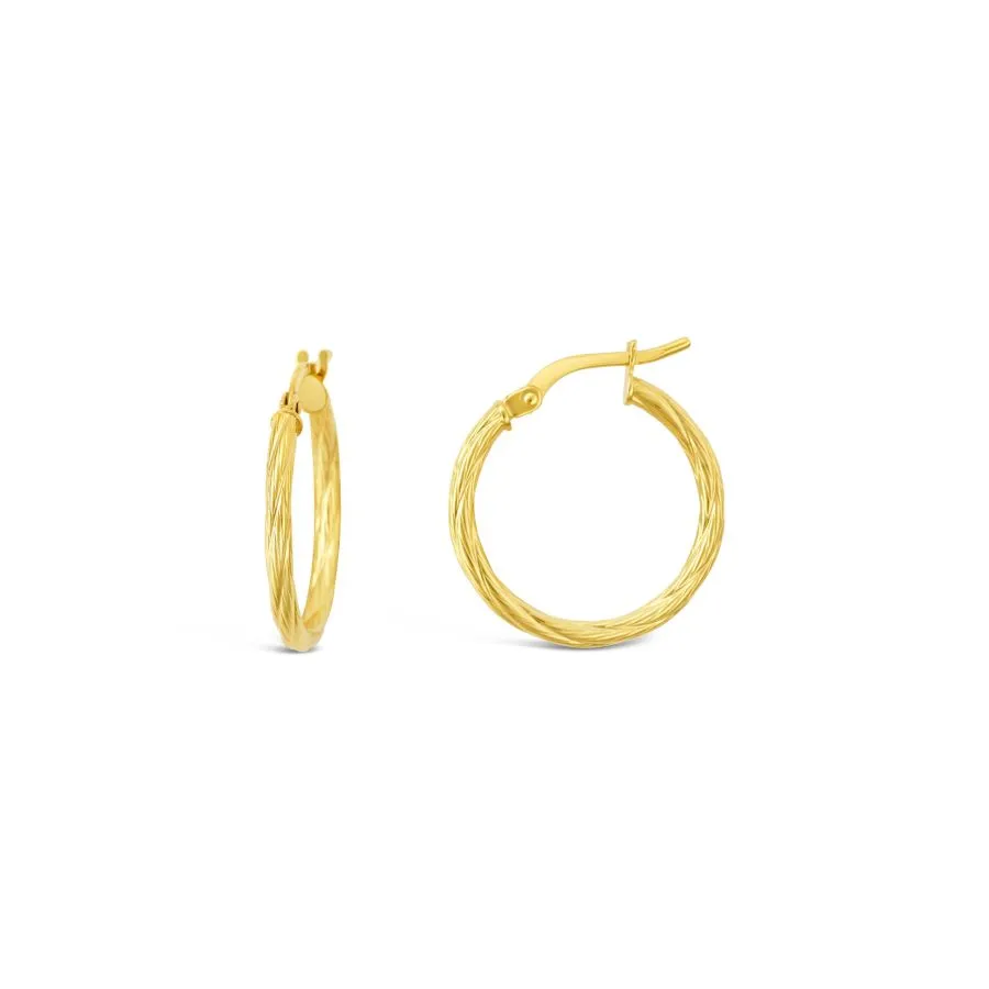 Winding Hoops zlatne naušnice