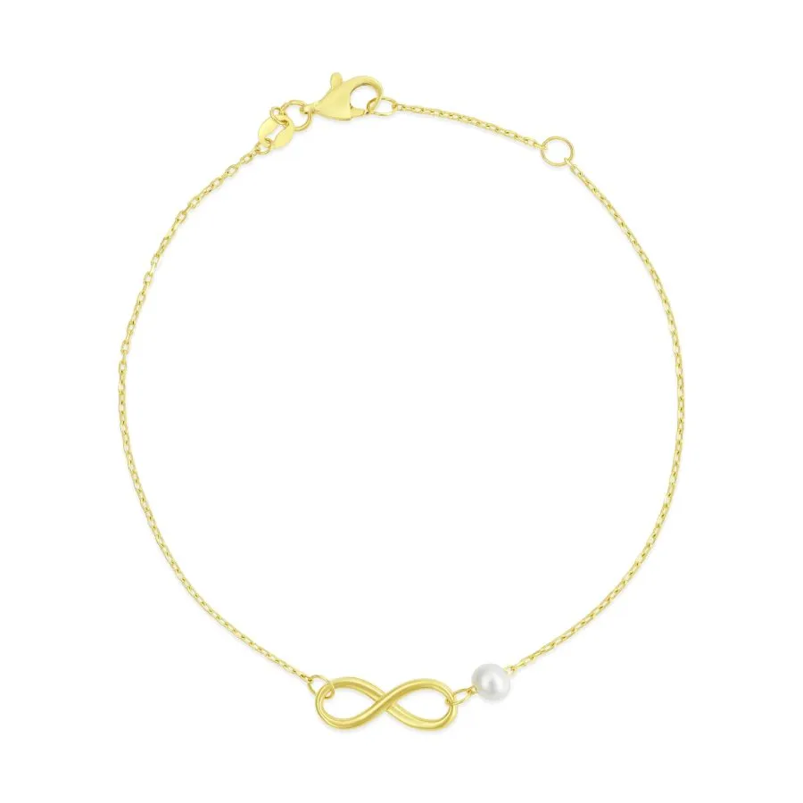 Pearl Infinity zlatna narukvica