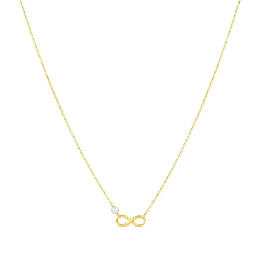 Pearl Infinity zlatna ogrlica s biserom