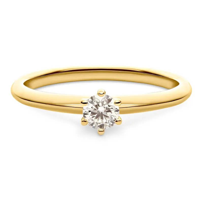 Devout zlatni zaručnički prsten s dijamantom 0.23 - 0.29 ct