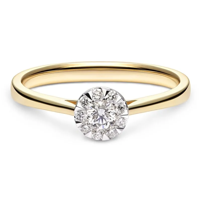 Timeless Love zlatni prsten s dijamantima 0.23 ct