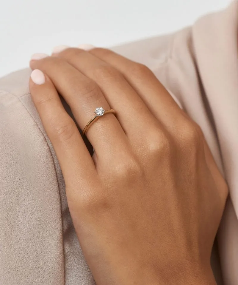 Forevermore zlatni zaručnički prsten s dijamantom 0.28 - 0.37 ct