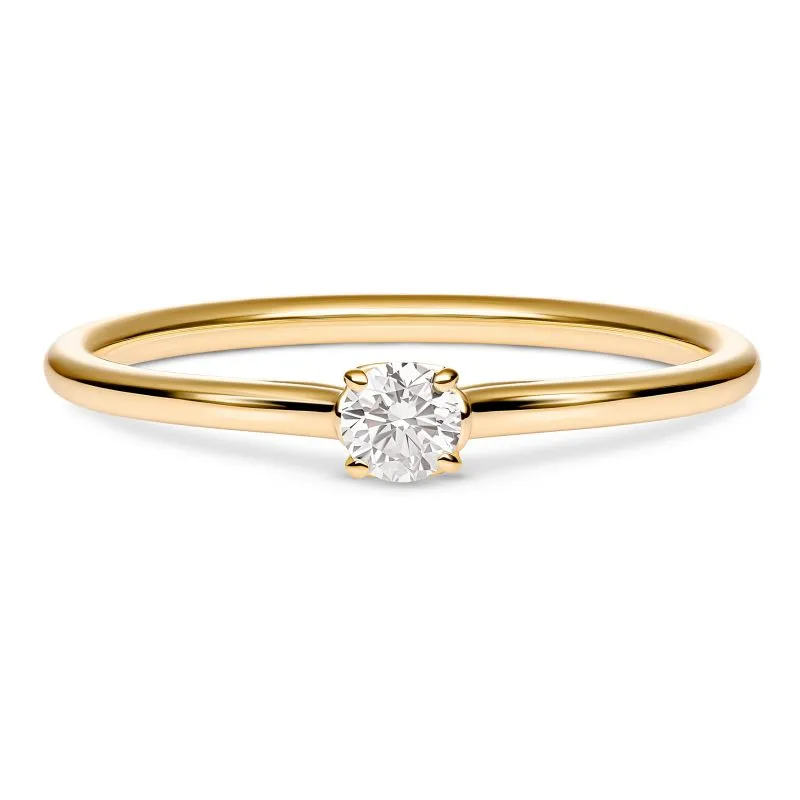 Whispering Diamond zlatni zaručnički prsten s dijamantom 0.13 - 0.17 ct