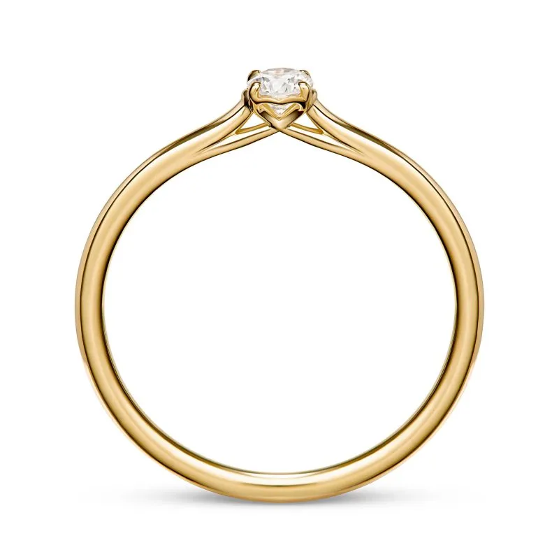 Whispering Diamond zlatni zaručnički prsten s dijamantom 0.13 - 0.17 ct